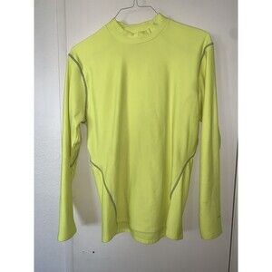 Layer 8 Women's Long Sleeve Bright Neon Yellow Pullover Active Tee Size XL